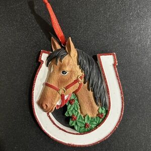 Christmas Holiday Ornament Christmas Brown Horse Can Be Personalized